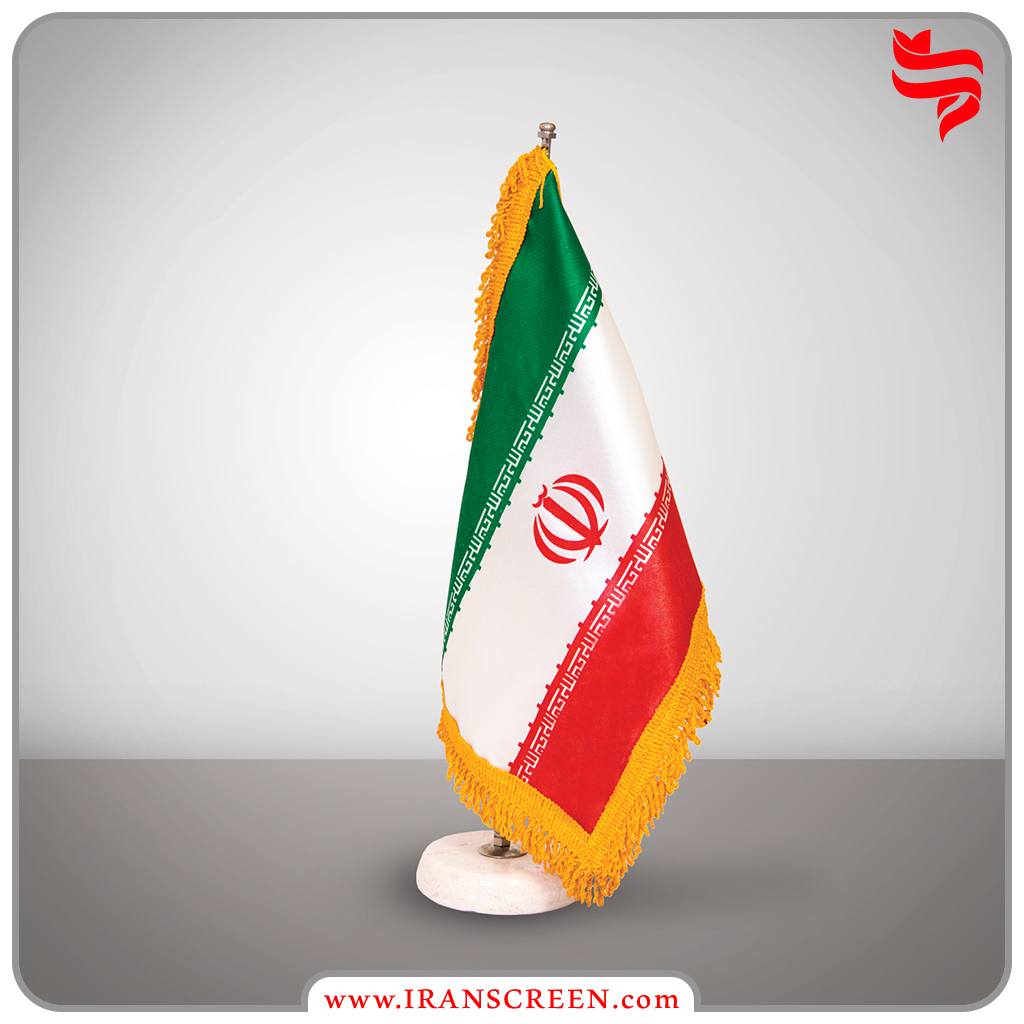 پرچم رومیزی ایران (پارچه ساتن براق)
